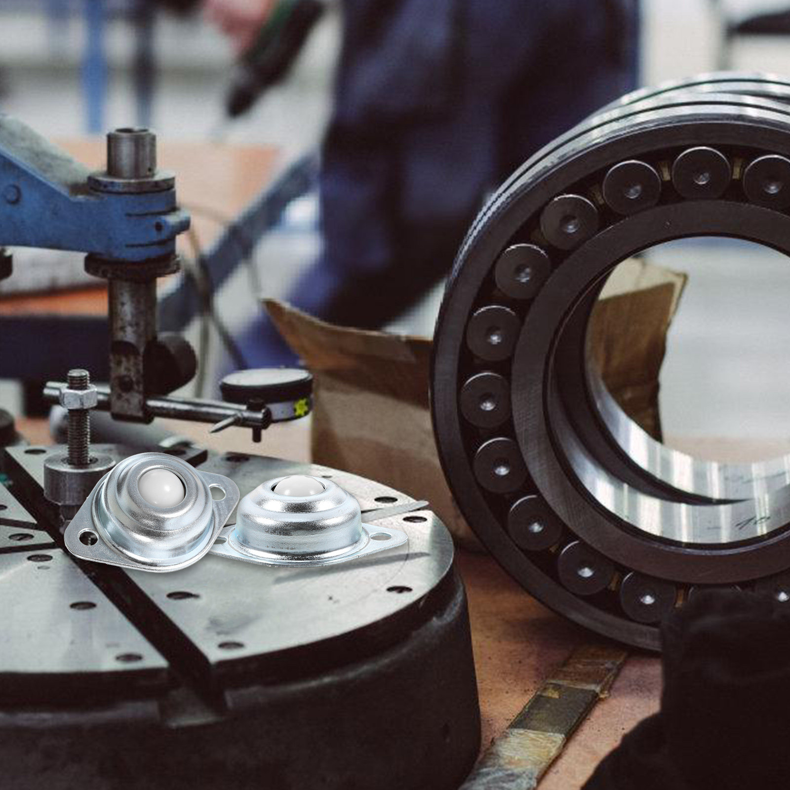 Caster Wheel - 12個入りユニバーサルボールキャスター ナイロンベアリングローラー 安定したスムーズな回転 家具・家電用小型ホイール 移動用ベアリング