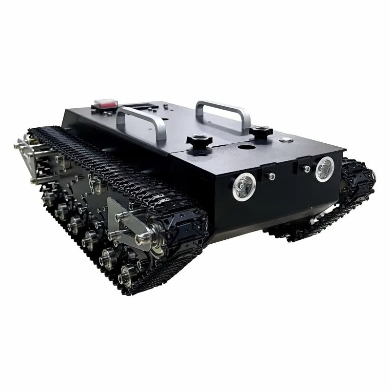 Stm32 Robot - 30kg積載RCタンクシャーシ、金属製トラック、12V DCモーター、衝撃吸収タンク、STM32ロボットキット用、FSハンドル付きプログラマブルロボットカー