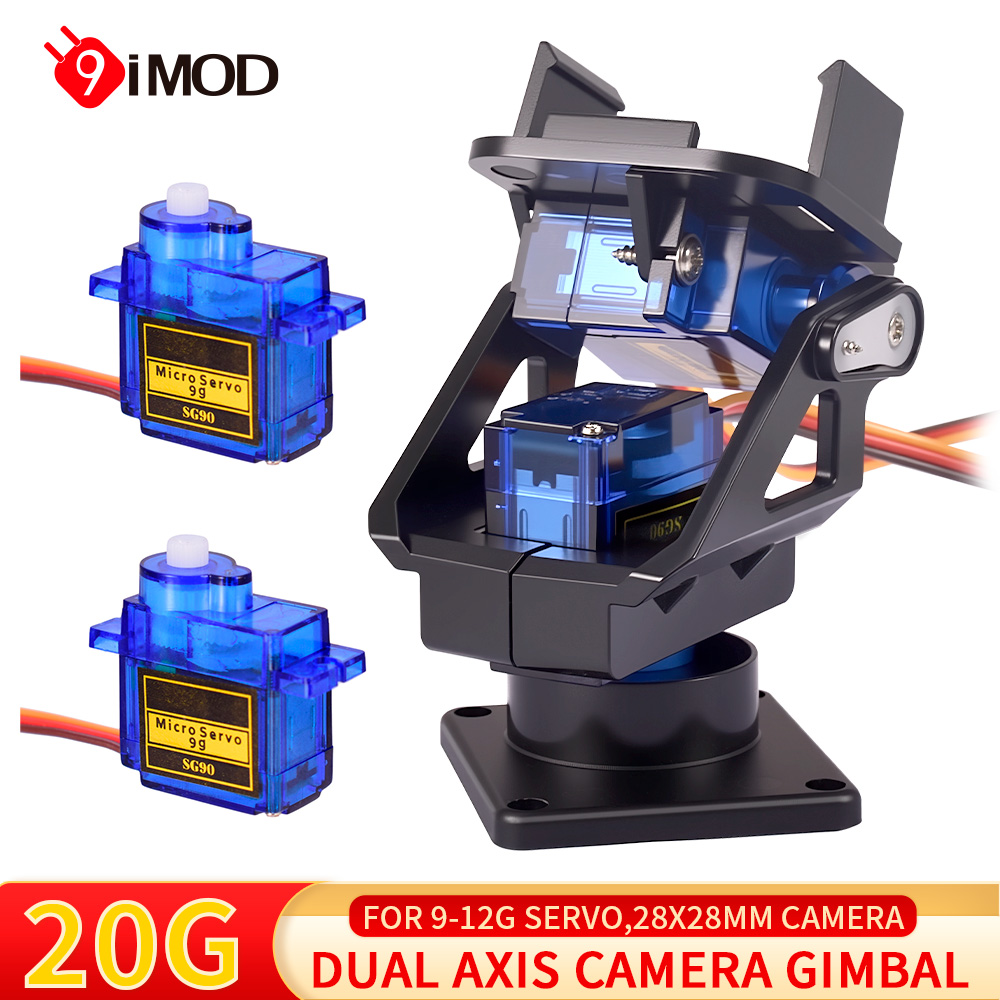 Pan Tilt Bracket - 9IMOD ミニカメラプラットフォーム 20G FPV ジンバル防振カメラマウントデュアル軸サーボジンバル 28x28mm
