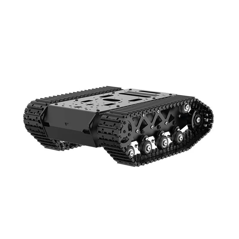 Robot Car Kit - 10kgの積載能力を持つ、衝撃吸収性に優れたタンク型シャーシ。モーターによるサスペンションを搭載し、金属製のタンクロボットキット。プログラミング可能なモーターとインテリジェントなロボットカー。