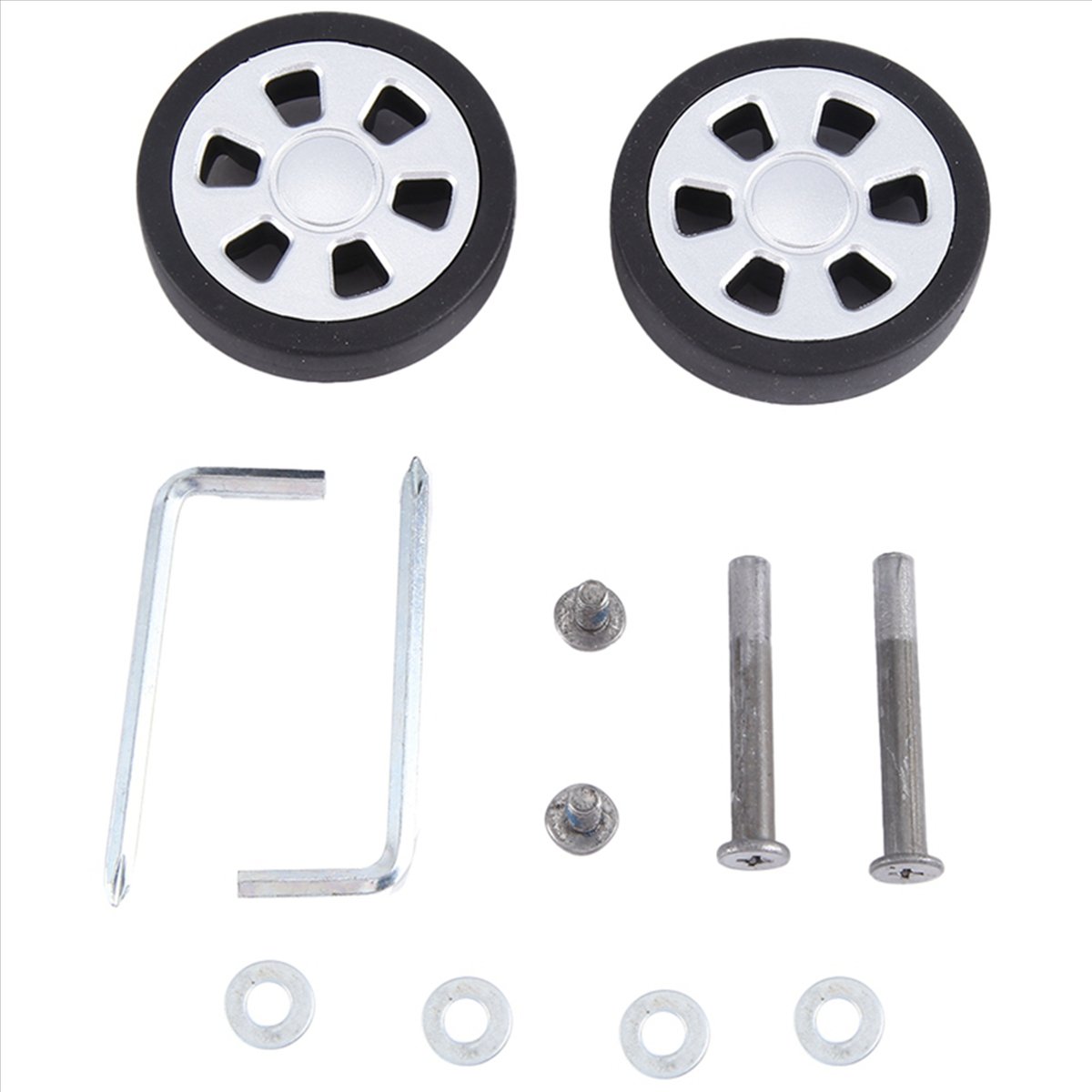 Caster Wheel - ABQR 55x13mm 2個セット 荷物用ホイール スーツケース交換用ホイール、荷物用スーツケース PU