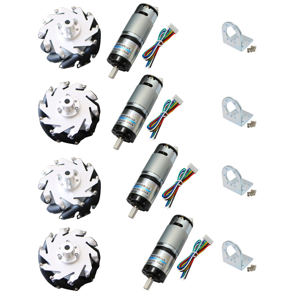 Omni Wheel - Mni mecanumホイール4個,24v 127 w 120 rpm,arduino