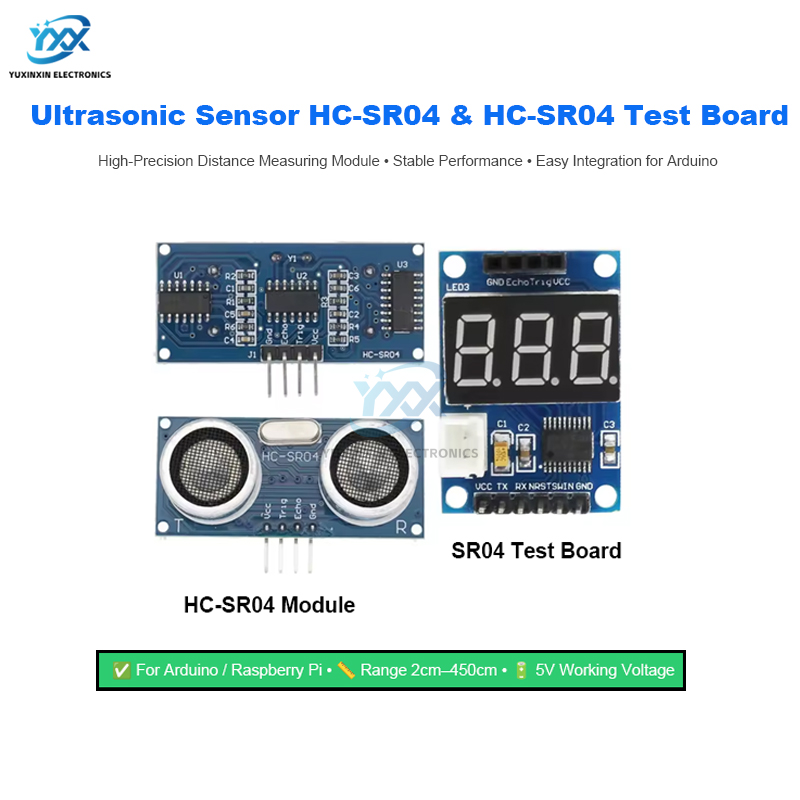 Ultrasonic Distance Sensor - 超音波センサー HC-SR04 HCSR04 距離測定モジュール 超音波検出器 測距センサー