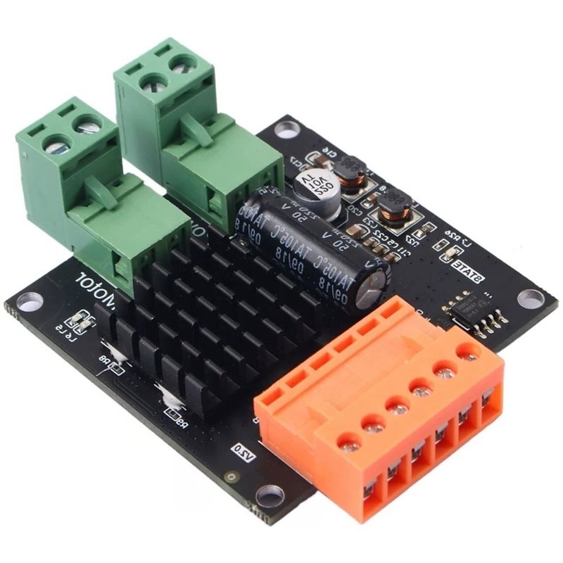 Motor Driver Module - AT02-12V 24V 16A 高出力DCモータードライバーモジュール、Hブリッジ構成、PWM制御が可能、完全絶縁。
