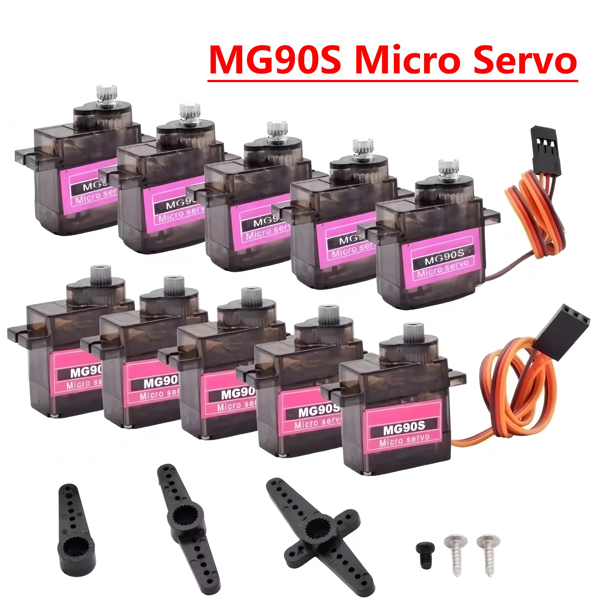 Servo Sg90 - 4/5/10/20 個 MG90S マイクロサーボモーター金属ギアアナログ RC サーボモーター