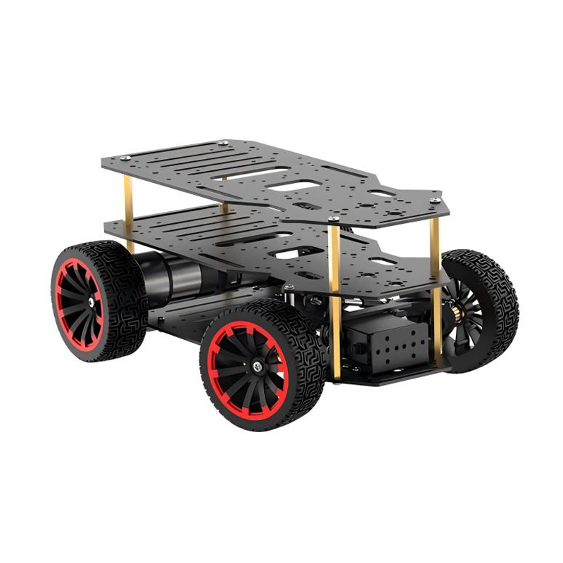 Robot Arm Metal - 5 キロ負荷 4WD ロボットカー金属アッカーマン RC シャーシデュアルエンコーダモーター前輪サーボステアリングプログラマブルロボット