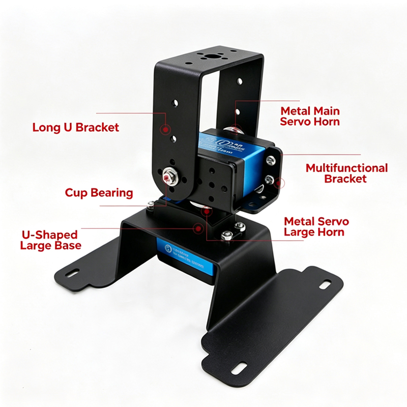 2 DOF パンチルトブラケットキット 金属製マウントホルダ - Pan Tilt Bracket のレビューと価格