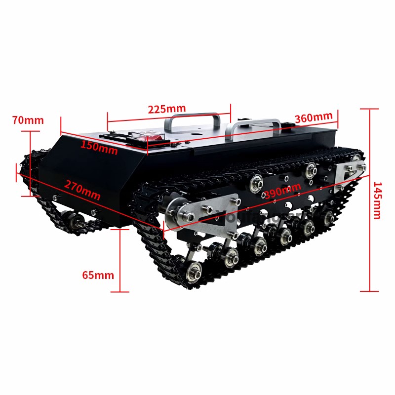 30kg積載RCタンクシャーシ、金属製トラック、12V DC - Stm32 Robot のレビューと価格