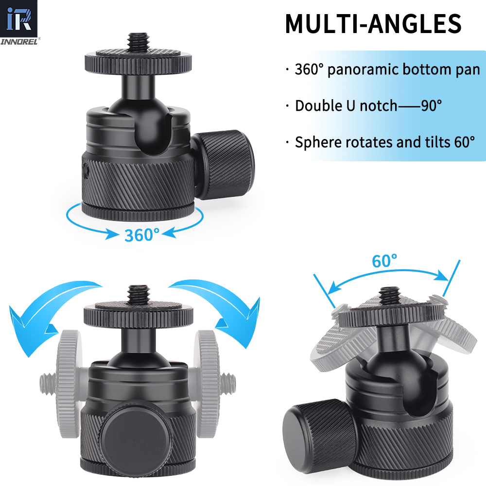 ミニボールヘッド-INNOREL C19 CNCメタルロープ - Pan Tilt Bracket のレビューと価格
