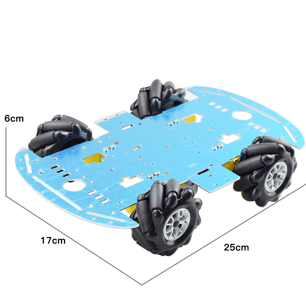 アルミメカナムホイールオムニロボットカーシャーシキット 4  - Omni Wheel のレビューと価格