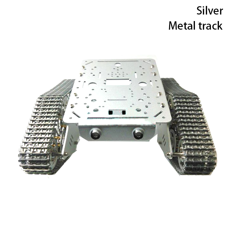 プラスチックまたは金属製の履帯を備えた金属製2WD戦車シャー - Tracked Robot Chassis のレビューと価格