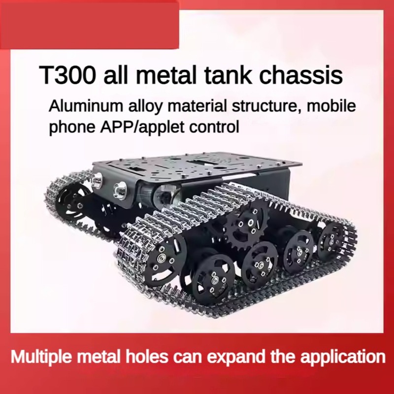 プラスチックまたは金属製の履帯を備えた金属製2WD戦車シャー - Tracked Robot Chassis のレビューと価格