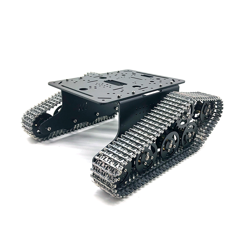 プラスチックまたは金属製の履帯を備えた金属製2WD戦車シャー - Tracked Robot Chassis のレビューと価格