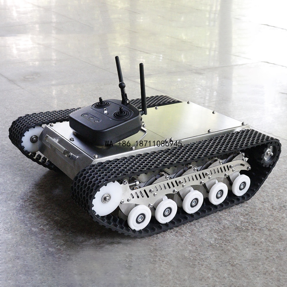 優れたガラス接着力を備えたゴムクローラ式ロボットシャーシプラ - Tracked Robot Chassis のレビューと価格