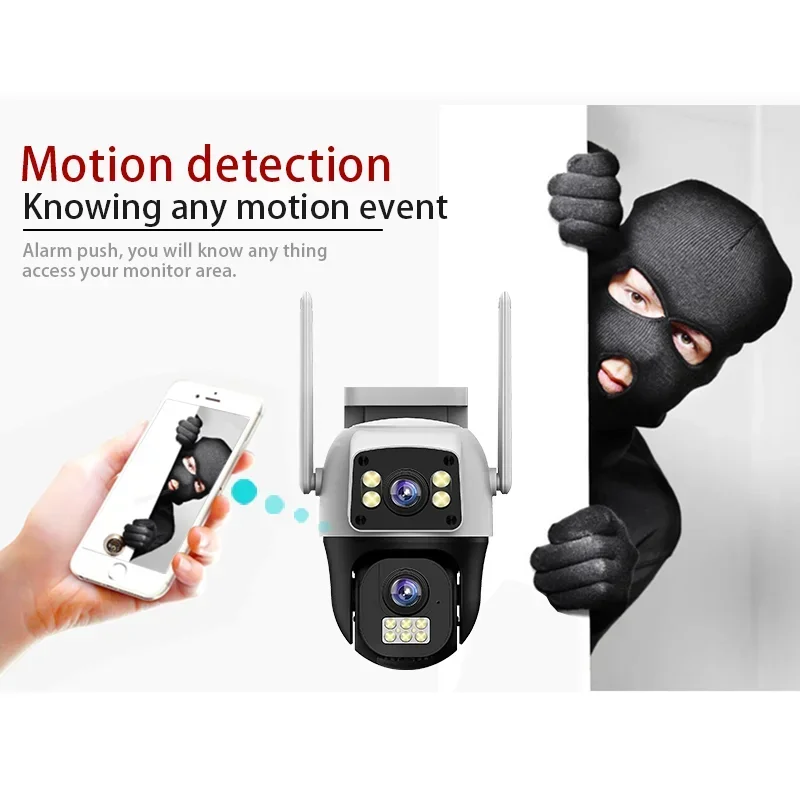 8MP 4K WIFI IPカメラ PTZ屋外デュアルスクリ - Pan Tilt Bracket のレビューと価格