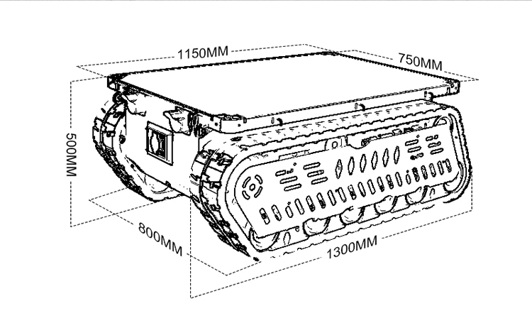 300～600kg積載可能なRCタンククローラーロボットシャ - Tracked Robot Chassis のレビューと価格