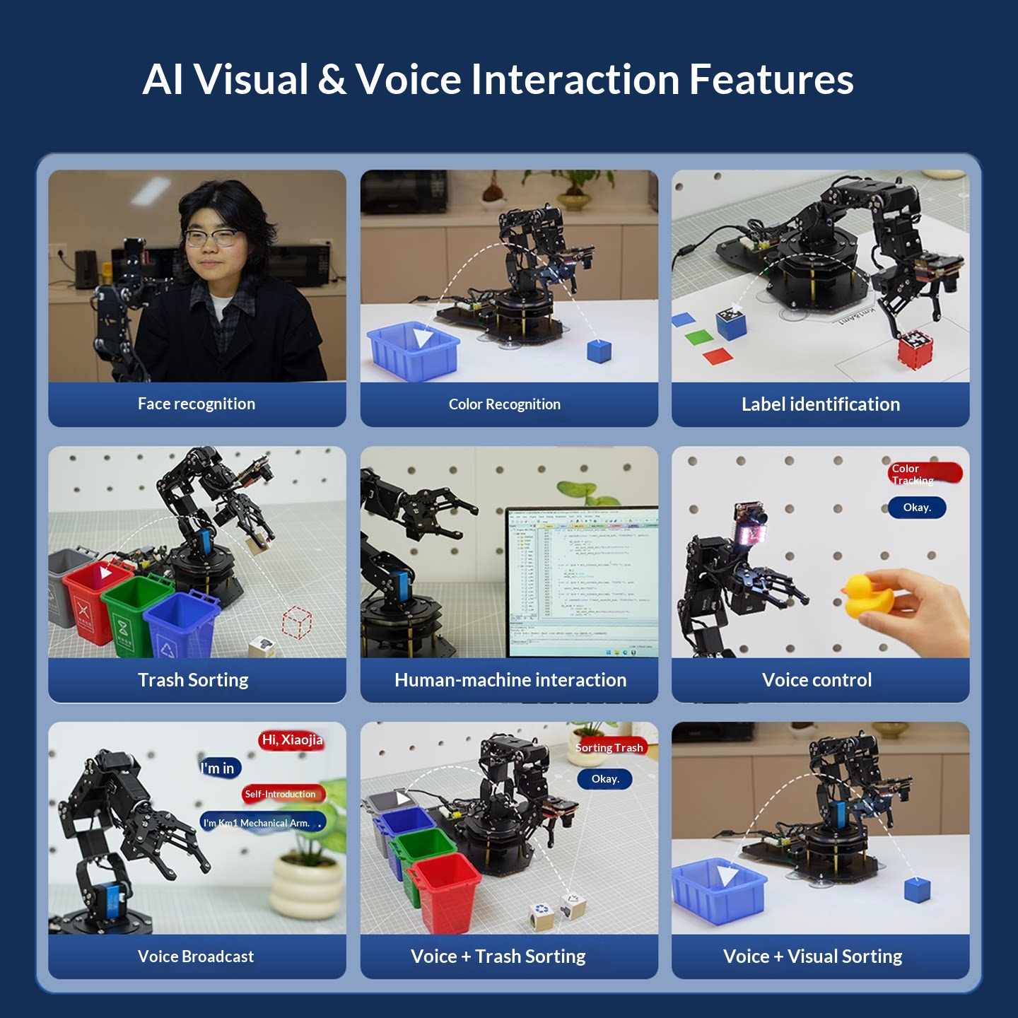 KM1 6軸オープンソースロボットアーム AIロボットマニピ - Stm32 Robot のレビューと価格