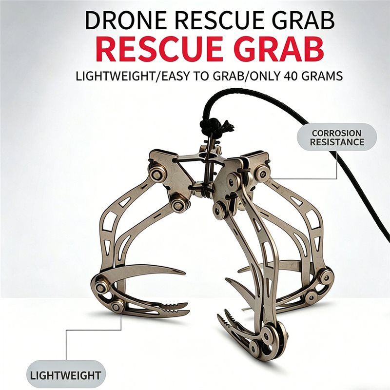 ステンレス製軽量ドローン救助用クロー型フック機械式グリッパー - Robot Gripper Claw のレビューと価格