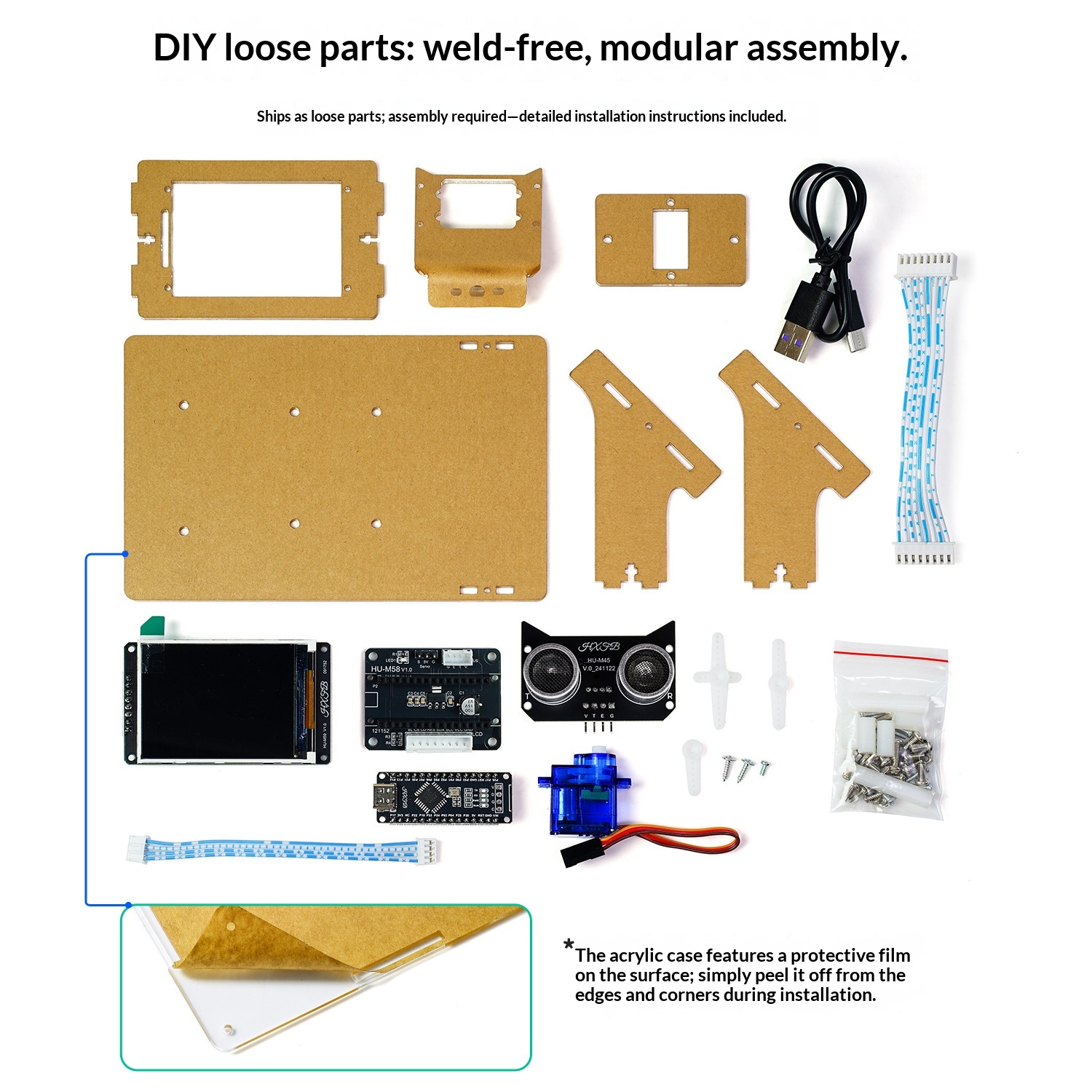 超音波センサー搭載レーダースキャナーDIYキット。0～180 - Servo Kit のレビューと価格