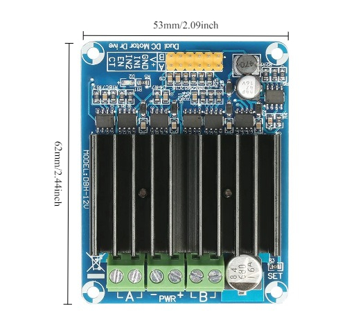 DC 5V-12V 12V 30A デュアルチャンネル H  - Dc Motor 12V のレビューと価格
